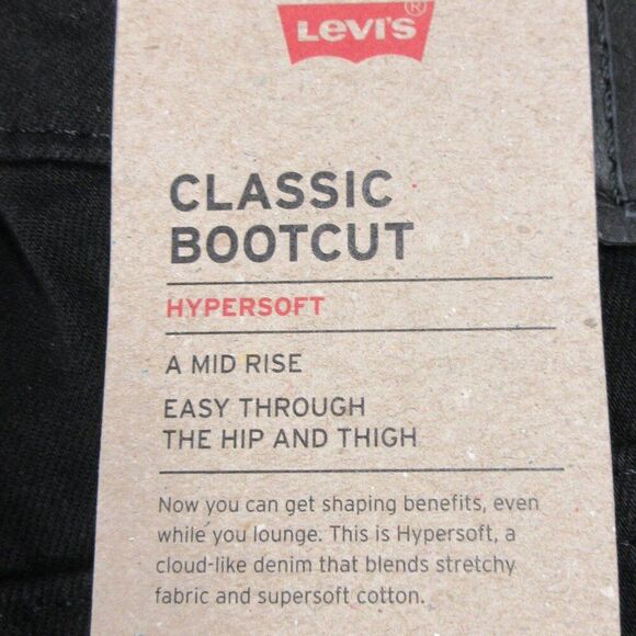 LEVI'S Classic Bootcut Jeans Womens 6 (28x32) Mid Rise Black Stretch Denim 2 NWT - Picture 8 of 15